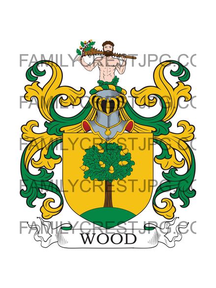 Wood Family Crest - Bath, co. Somerset, England