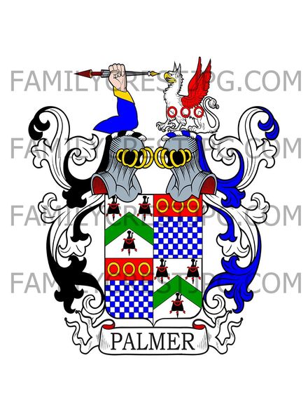 Palmer Family Crest - Castle Lackin, co. Mayo, Ireland