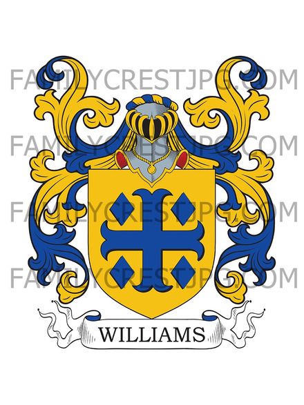 Williams Family Crest - Oswestry, co. Shropshire, England