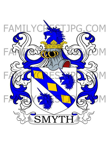 Smyth Family Crest - Gaybrook, co. Westmeath, Ireland