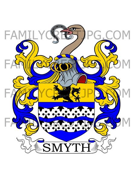 Smyth Family Crest - Upton, co. Essex, England