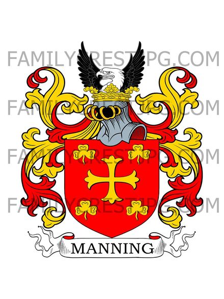 Manning Family Crest - Sussex, England