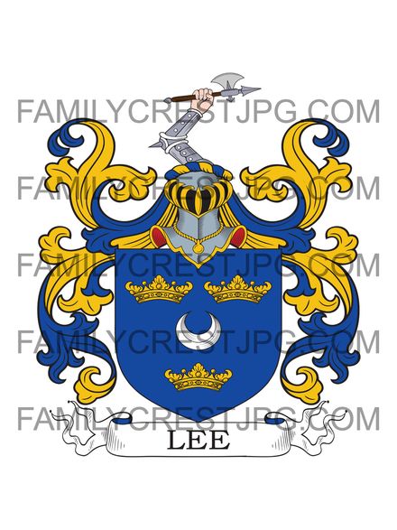 Lee Family Crest - Hexham, Northumberland, England