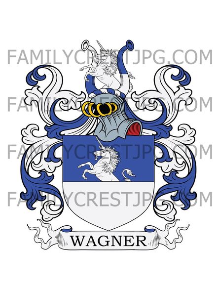 Wagner Family Crest - Vienna, Austria 1634