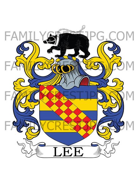 Lee Family Crest - Hartwell, co. Buckingham, England