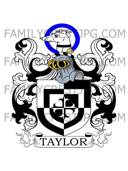 Taylor Family Crest - Brooms, co. Stafford, England