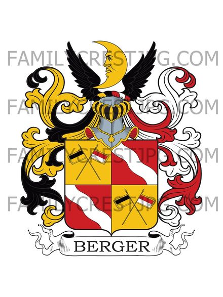 Berger Family Crest - Berger von der Pleisse, Austria