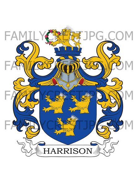Harrison Family Crest -  Hendon, co. Middlesex, England