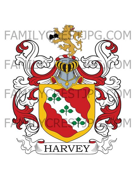 Harvey Family Crest - Langley Park, co. Buckingham, England