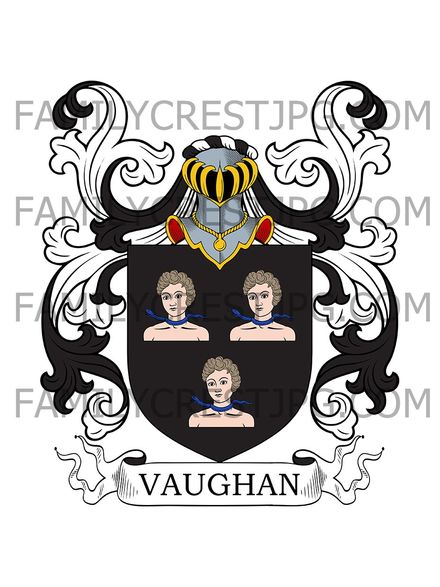 Vaughan Family Crest - Golden Grove, co. Carmarthen, Wales 