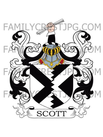 Scott Family Crest - Islington, co. Middlesex, England
