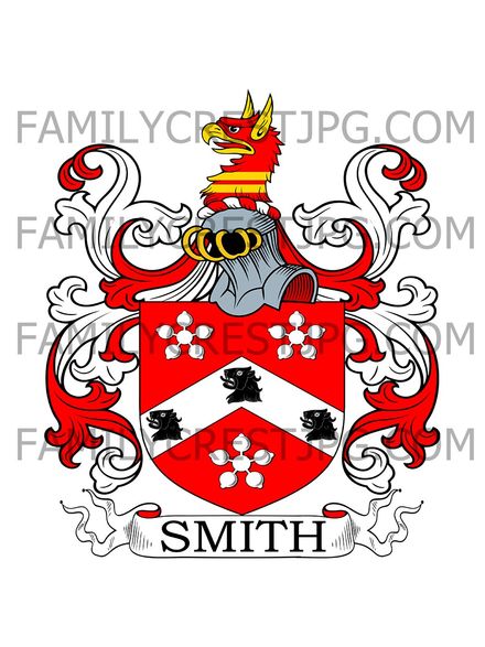 Smith Family Crest - Boughton, co. Somerset, England