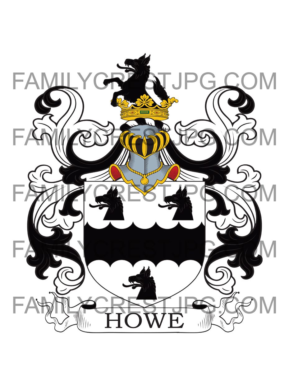 Howe Family Crest - London, England
