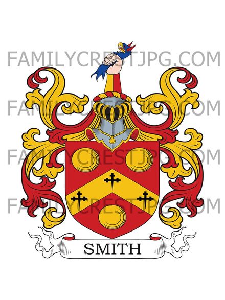 Smith Family Crest - Withcote, co. Leicester, England