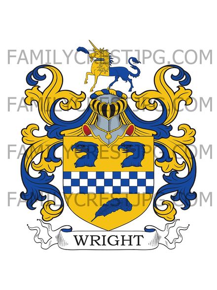 Wright Family Crest - Sigglesthorne Hall, co. York, England
