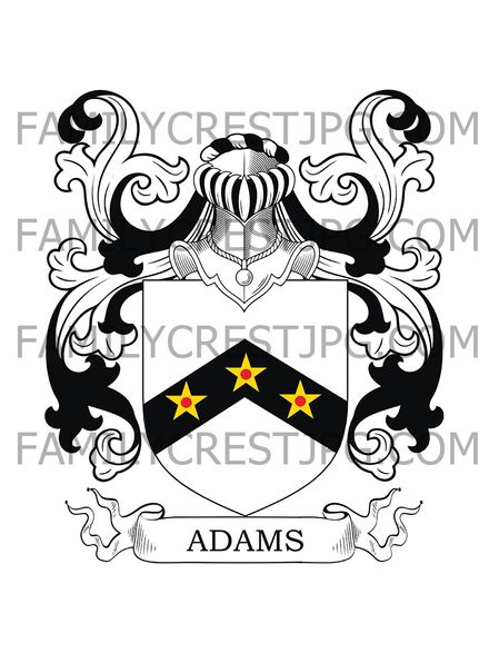 Adams Family Crest - St. Ives, co. Cornwall, England
