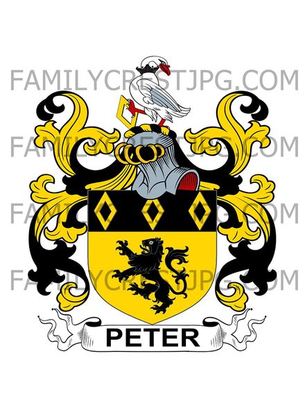 Peter Family Crest - London, England