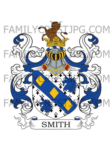 Smith Family Crest - Leeds, co. York, England