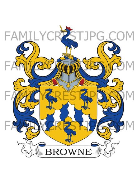 Browne Family Crest - Islington, co. Middlesex, England