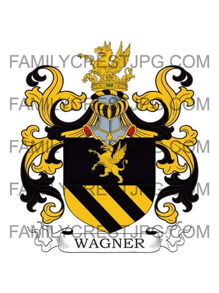 Wagner Family Crest - Austria 1607