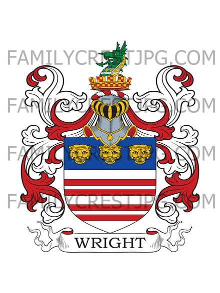 Wright Family Crest - Oxford, England