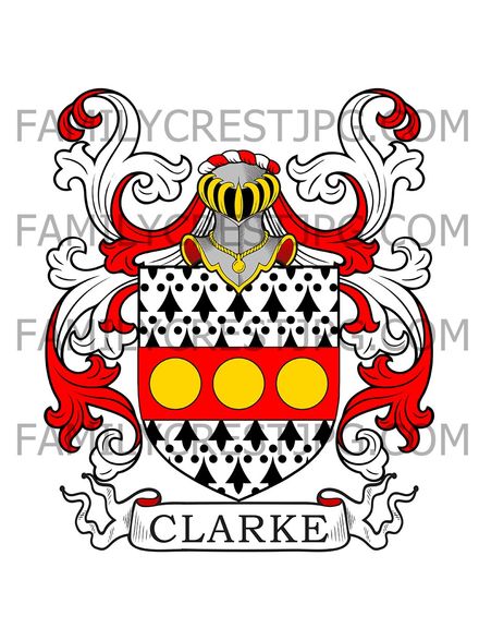 Clarke Family Crest - Kent, England
