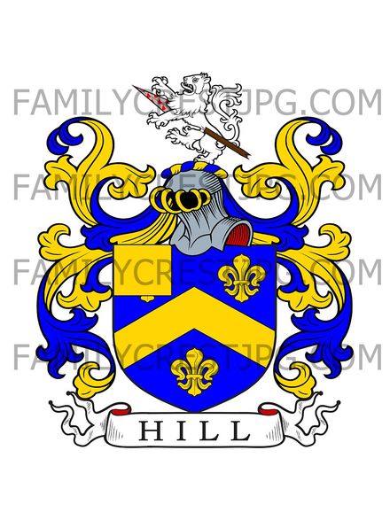 Hill Family Crest - Littlepipe, co. Stafford, England