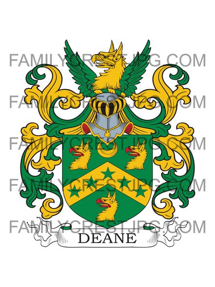 Deane Family Crest - Bath, England
