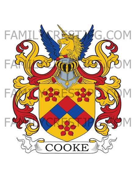 Cooke Family Crest - Gidea Hall, Essex, England