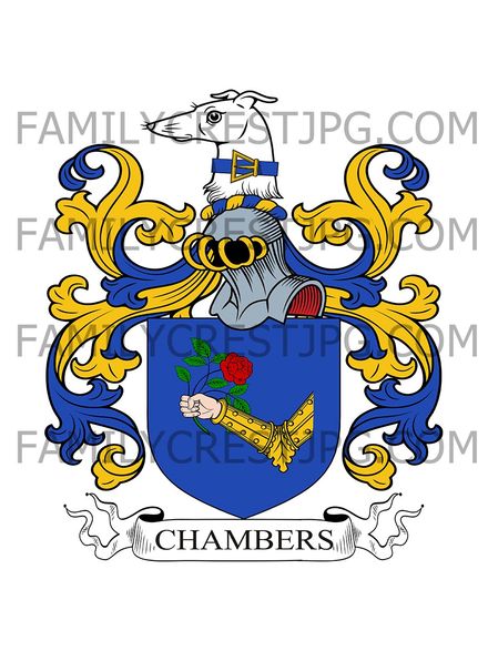 Chambers Family Crest - Stratton Audley, co. Oxfordshire, England