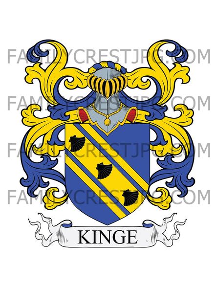King Family Crest - Audley End, co. Essex, England