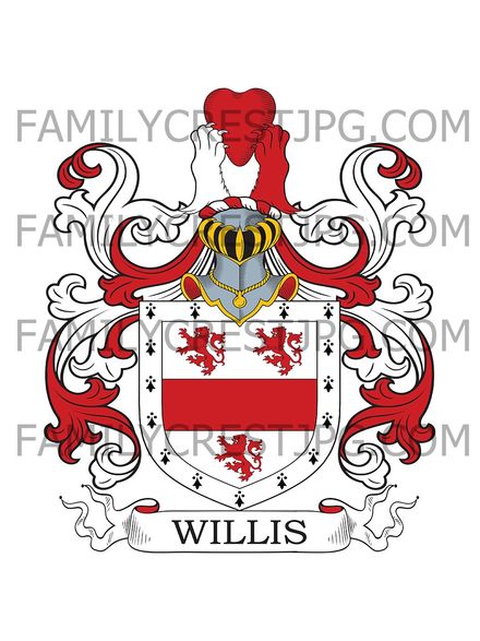 Willis Family Crest -  Halstead Park, co Lancashire &amp; Liverpool, England
