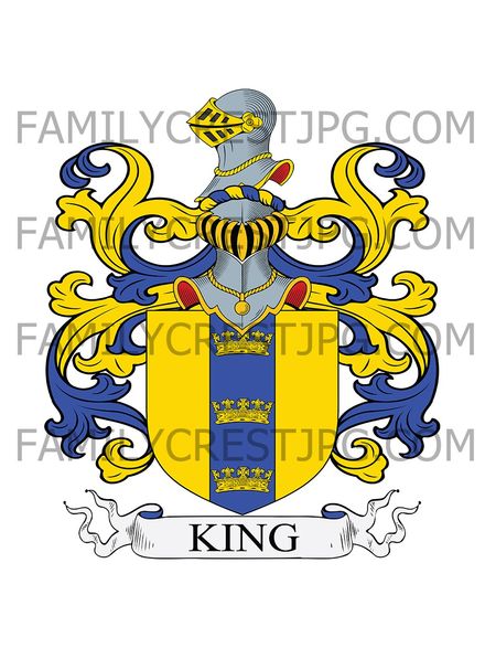 King Family Crest - Weston Patrick, co. Hampshire, England