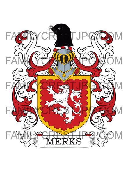 Merks or Marks Family Crest - Essex, England 