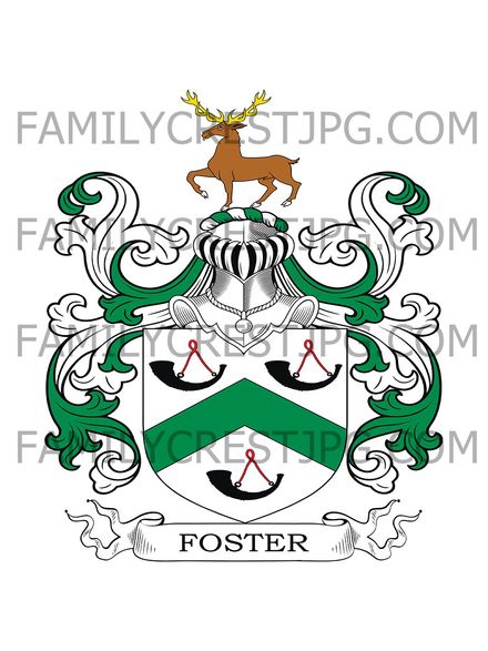 Foster Family Crest - Stonehouse, co. Louth, Ireland