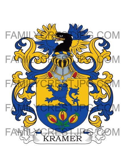 Kramer Family Crest - Sweden 1691
