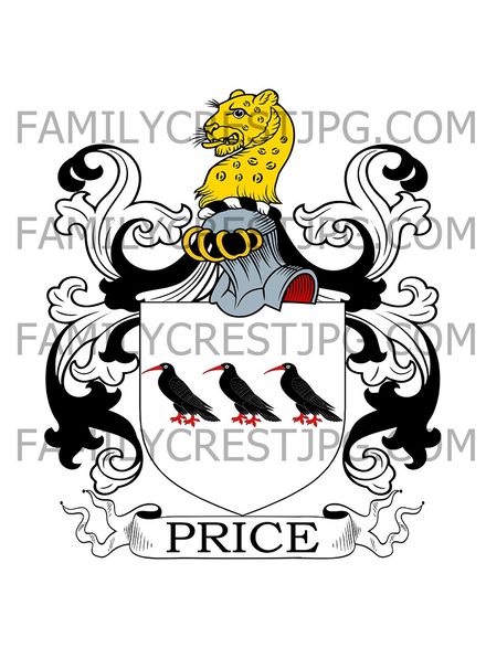 Price Family Crest - Westbury, co. Bucks, England