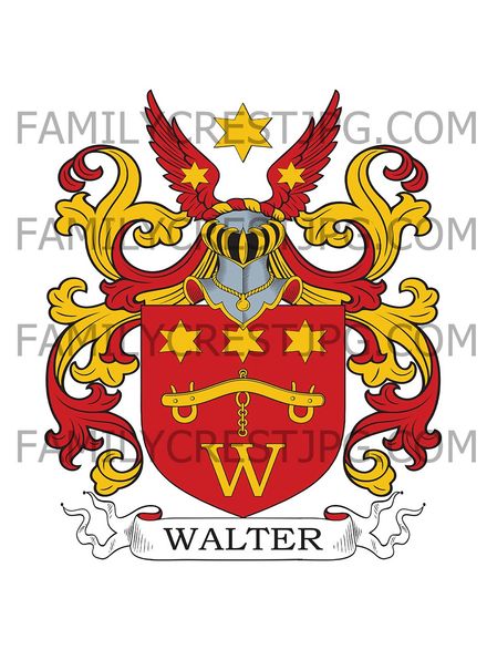 Walter Family Crest - Rothenburg, Bavaria