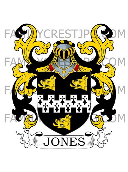 Jones Family Crest - Dublin, Ireland