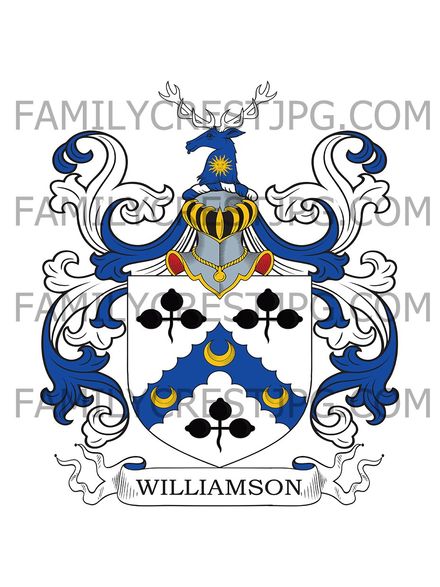 Williamson Family Crest - Scarborough, co. York, England