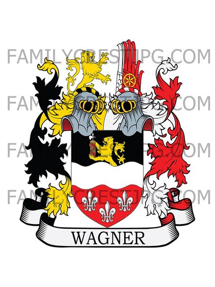 Wagner Family Crest - von Jungau, Austria 1656