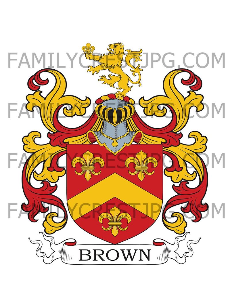 Brown Family Crest - Colstoun co. Haddington, Scotland