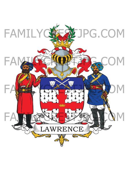 Lawrence Family Crest - Hampshire, England