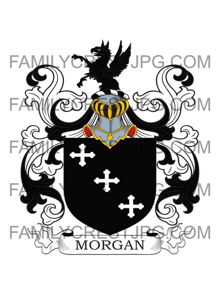 Morgan Family Crest - Easton, co. Somerset, England
