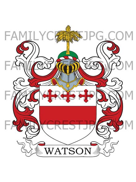 Watson Family Crest - Cumberland &amp; Kent, England