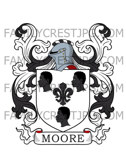 Moore Family Crest - Troutbeck alias Moore