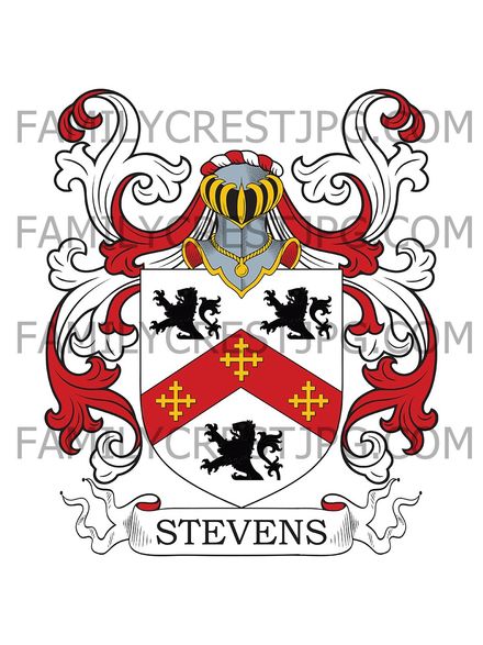 Stevens Family Crest - Leigh, England