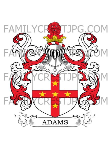 Adams Family Crest - Middleton Hall, co. Carmarthen, Wales