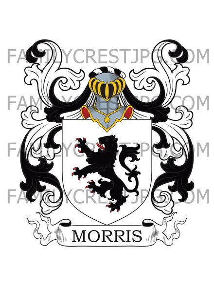 Morris Family Crest - Pale-yn-Edeirnion, co. Merioneth, Wales