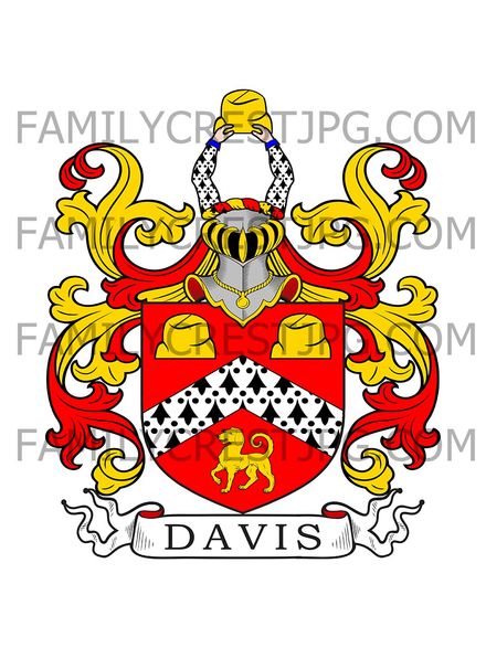 Davis Family Crest - Bristol, England